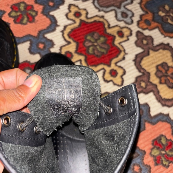 Dr. Martens Black Leather Combat Boots - Picture 6 of 8